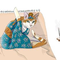 Catguru. Drawing, Character Design, Traditional illustration, Digital Illustration, and Watercolor Painting project by photoludicum - 01.16.2025