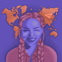 Los viajes, una felicidad. Un proyecto de Ilustración digital, Pintura digital e Ilustración tradicional de z5z8bqvyqd - 16.01.2025