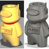 FillaFela_Robot. Een project van 3D,  3D-ontwerp, Productontwerp,  3D-modellering e Industrieel ontwerp van Claudio Tapia Quiroz - 16.01.2025