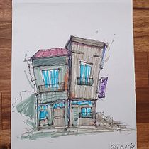 My very first sketch Ein Projekt aus dem Bereich Architektonische Illustration, Zeichnung, Illustration mit Tinte, Sketchbook und Skizzenentwurf von yoman06 - 16.01.2025