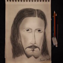 Jesus Christ. Artistic Drawing, Drawing, Portrait Drawing, Sketchbook, and Sketching project by ssimsuwat - 01.18.2025