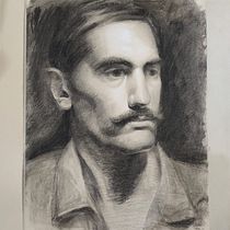 Charcoal Portrait Ein Projekt aus dem Bereich Bildende Künste, Zeichnung, Porträtzeichnung, Realistische Zeichnung und Traditionelle Illustration von claraefferin - 20.01.2025