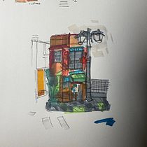 Japanese Building Ein Projekt aus dem Bereich Architektonische Illustration, Zeichnung, Illustration mit Tinte, Sketchbook und Skizzenentwurf von patpbui - 20.01.2025