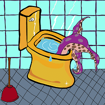 Weird Toilet. Een project van  Creativiteit, Digitale illustratie,  Tekening,  Ontwerp, Ontwerp van accessoires y Vectorillustratie van barylkabaryla - 20.01.2025