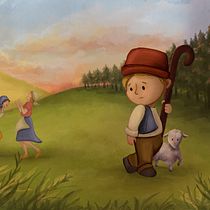 The Town Cried Wolf. Children's Illustration, Digital Illustration, Digital Painting, and Picturebook project by Kerry Fitzgibbons - 01.22.2025