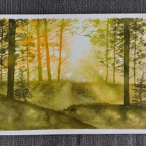 Paisagens de sonhos com aquarela. Painting, and Watercolor Painting project by Míriam Medeiros Strack - 01.23.2025