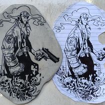 Hellboy . Un progetto di Design di tatuaggi di aneliseoliveira012 - 24.01.2025