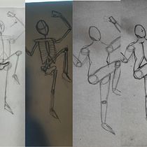 Proyecto final "La pose de la victoria". Un proyecto de Bellas Artes, Dibujo, Dibujo a lápiz, Dibujo realista, Dibujo anatómico y Bocetado de Giovanni Iglesias Ruiz - 27.01.2025