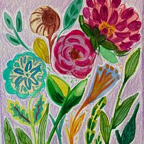 Flores coloridas. Un progetto di Disegno, Disegno a matita e Mindfulness di Mireya Padrón Pérez - 28.01.2025
