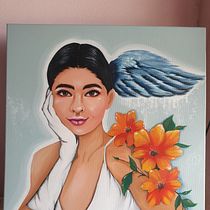 Auto retrato "Annabelle". Pintura Acrílica, e Pintura projeto de Nuno Constantino - 29.01.2025