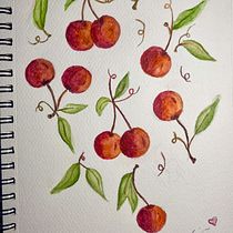 You are my cherry on top!. Sketching, Creativit, Drawing, Traditional illustration, Watercolor Painting, and Sketchbook project by hopdesignlavie - 01.29.2025