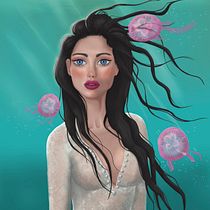 Jellyfish. Un projet de Dessin numérique, Illustration traditionnelle, Illustration numérique, Peinture , et Peinture numérique de Veronika Vognar MITTIGOVA - 29.01.2025