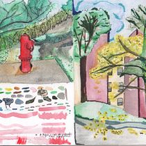 Escenario paisajista con pintura de acuarela. Drawing, Fine Arts, Painting, and Watercolor Painting project by camila cano gonzález - 01.31.2025