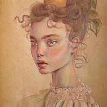 Portrait with colored pencils. Un progetto di Disegno con matite colorate, Disegno, Disegno di ritratti e Sketchbook di Angela Torrisi - 02.02.2025