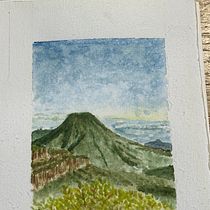 Travel Watercolor Projects - Mt. Gede. Un proyecto de Dibujo, Pintura a la acuarela, Bellas Artes, Dibujo a lápiz, Sketchbook y Bocetado de ineke_yulianti - 05.02.2025