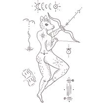 Artemis. Creativit, Design, Drawing, Traditional illustration, Pencil Drawing, and Tattoo Design project by Giulia Davoli - 02.05.2025