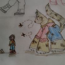 MI GUARDIÀN. Un proyecto de Diseño de personajes, Dibujo, Dibujo a lápiz, Sketchbook y Bocetado de Cheryl Araujo - 06.02.2025