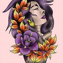 Féminité. Un progetto di Design digitale, Disegno digitale, Illustrazione digitale, Graphic design e Design di tatuaggi di Florentin lv - 07.02.2025