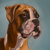 Milie the boxer dog Ein Projekt aus dem Bereich Bildende Künste, Ölmalerei und Malerei von K Witko - 09.02.2025