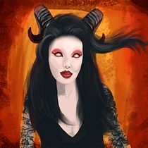 Demon girl. Een project van Ontwerp van personages, Digitale tekening, Digitale illustratie y  Digitaal schilderij van Carlos Nievas - 12.02.2025