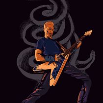 James Hetfield. Desenho digital, Ilustração tradicional e Ilustração digital projeto de Miguel Celis - 14.02.2025