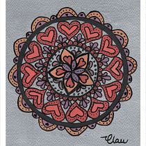 Mandala de Corazones. Acr, lic Painting, Drawing, and Painting project by Claudia Tarazona - 02.16.2025
