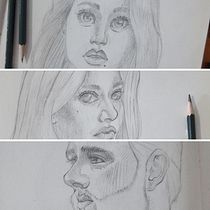 Projeto Final - Caderno de retratos. Artistic Drawing, Drawing, Portrait Drawing, Sketchbook, and Sketching project by Rodolfo Freitas - 02.17.2025