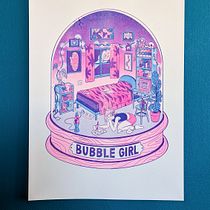 Bubble Girl. Arts, Crafts, Digital Illustration, and Printing project by Mai Sela - 02.19.2025