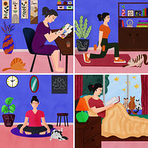 4 Part Colorful Digital Illustration. Un progetto di Disegno digitale, Illustrazione digitale, Disegno e Illustrazione tradizionale di Maria Rodrigues - 20.02.2025