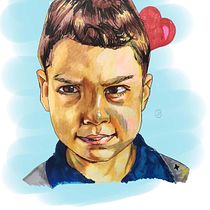 RETRATO DE MI PEQUEÑO. Desenho de retrato projeto de Oscar Guevara - 21.02.2025