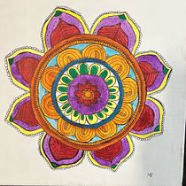 Mi primera mandala. Un projet de Peinture acr, lique, Créativité avec les enfants, Dessin , et Peinture de Vale y Joanna - 21.02.2025