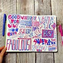 Letter Sketchbook of positive phrases. Creativit, Drawing, H, Lettering, Sketchbook, and Sketching project by rammiechui - 02.23.2025