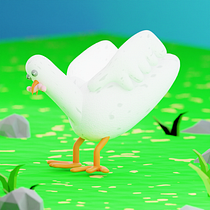 Seagull and worm. 3D, 3D Animation, 3D Character Design, and 3D Modeling project by nrgdcsvvhb - 02.23.2025