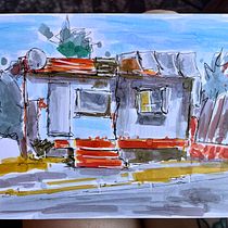 Casita solitaria  Ein Projekt aus dem Bereich Architektonische Illustration, Zeichnung, Illustration mit Tinte, Sketchbook und Skizzenentwurf von ferrercabrerapamela - 25.02.2025
