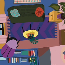 Our livingroom. Digital Drawing, Digital Illustration, and Drawing project by ellesmailt - 02.25.2025