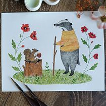Gouache: pinta mundos naturales imaginarios. Character Design, Children's Illustration, Drawing, Gouache Painting, and Painting project by Cristina González - 02.26.2025