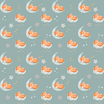Motif Moon fox Ein Projekt aus dem Bereich Kinderillustration, Digitale Illustration und Textildesign von vicky_duranleau1457 - 28.02.2025