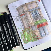 Primeiro desenho Ein Projekt aus dem Bereich Architektonische Illustration, Zeichnung, Illustration mit Tinte, Sketchbook und Skizzenentwurf von Rubia Lima - 02.03.2025