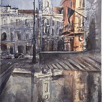 "Mirror of the past Che" by Watercolor Fundamentals: Light and Color. Architectural Illustration, Painting, and Watercolor Painting project by Aliya Bodnar - 03.05.2025