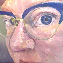 Oil painting - selfie eyes. Oil Painting, and Painting project by Natalie - 03.08.2025