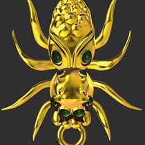 Araña Saltarina. 3D Design, 3D Modeling, Accessor, Design, and Product Design project by Maria Alejandra Charpentier Quesada - 03.10.2025