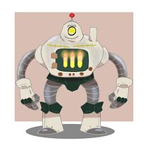 Robot Vintage a Vapor. Un progetto di Character design, Arte concettuale, Illustrazione digitale e Illustrazione tradizionale di Iván Freer - 12.03.2025