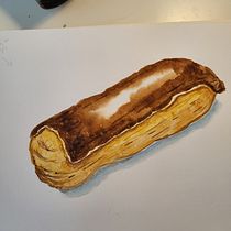 Chocolate y frutillas. Projekt z dziedziny  Sztuki piękne, Trad, c, jna ilustracja,  Malarstwo i Malowanie akwarelą użytkownika JUANA MARTINEZ FERRER - 16.03.2025