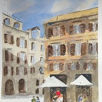 Italy cityscape. Projekt z dziedziny  Malarstwo i Malowanie akwarelą użytkownika Marietta Mastoropoulou - 19.03.2025