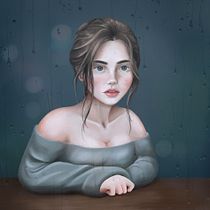Mujer lluvia. Een project van Ontwerp van personages, Digitale tekening, Digitale illustratie y  Digitaal schilderij van brios9210 - 19.03.2025