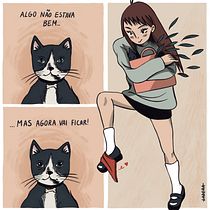 Algo não estava bem, mas agora vai ficar!. Comic, Design, Design digital, Ilustração digital e Ilustração tradicional projeto de comunicacao - 21.03.2025