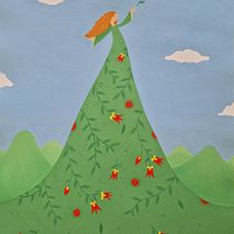 Joy of the mountain - Malen mit Gouache: Gestalte poetische Illustrationen. Fine Arts, Traditional illustration, Painting, and Gouache Painting project by Helene Wohlleber - 03.26.2025