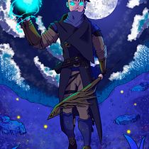 DARK MAGICIAN. Character Design, Digital Drawing, Digital Illustration, and Traditional illustration project by ALEXIS RODRIGUEZ - 03.29.2025