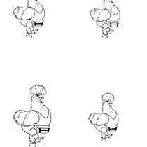 Chicken Silkie. Un progetto di Design digitale, Disegno digitale, Illustrazione digitale, Graphic design e Design di tatuaggi di Paula Palermo - 30.03.2025