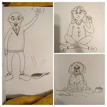 My family . Un projet de Dessin, Conception de personnages et Illustration traditionnelle de allycarr66 - 07.04.2025